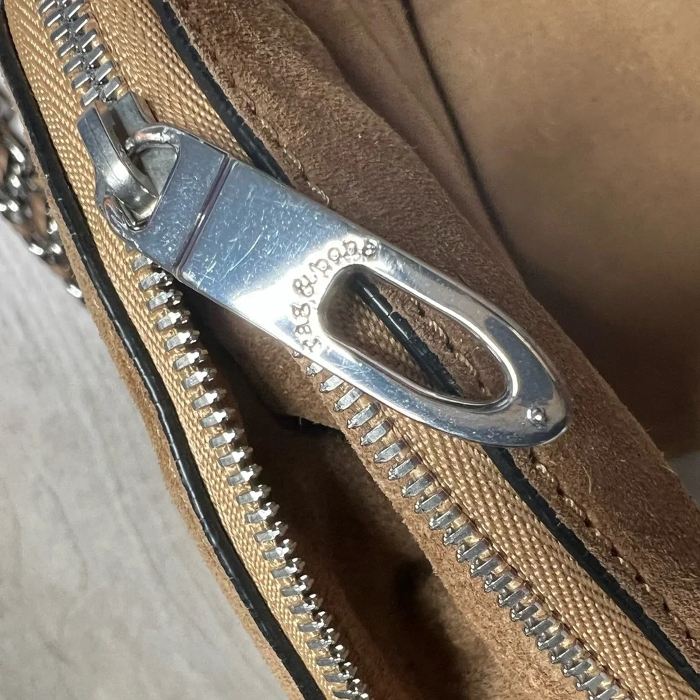 Rag & Bone Bradbury Mini Flap Chain Hobo Bag in Beige